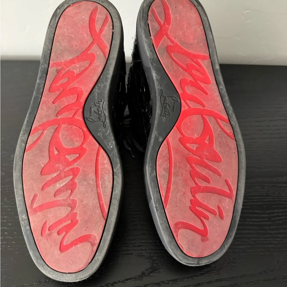 Christian Louboutin Black Python High-Top Sneakers - Picture 6 of 6